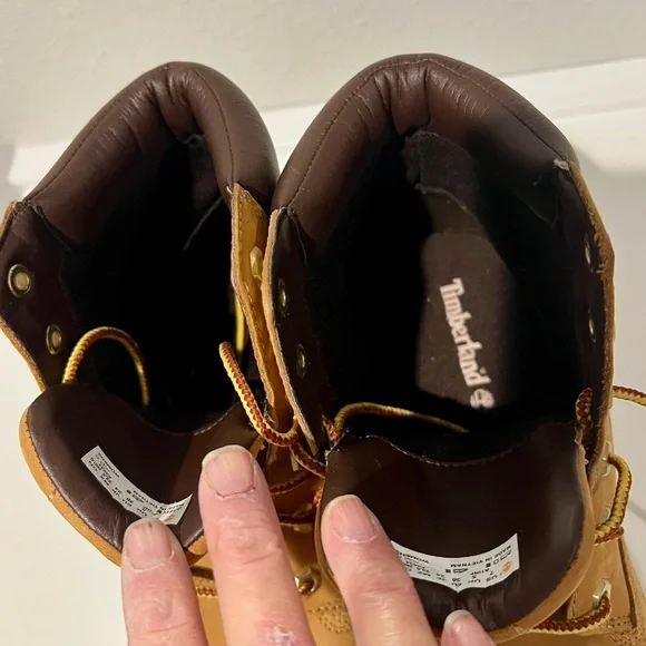 Timberland Women's Londyn 6" Boots Wheat Nubuck A1INF Size 7 With Box Leather - Picture 7 of 11